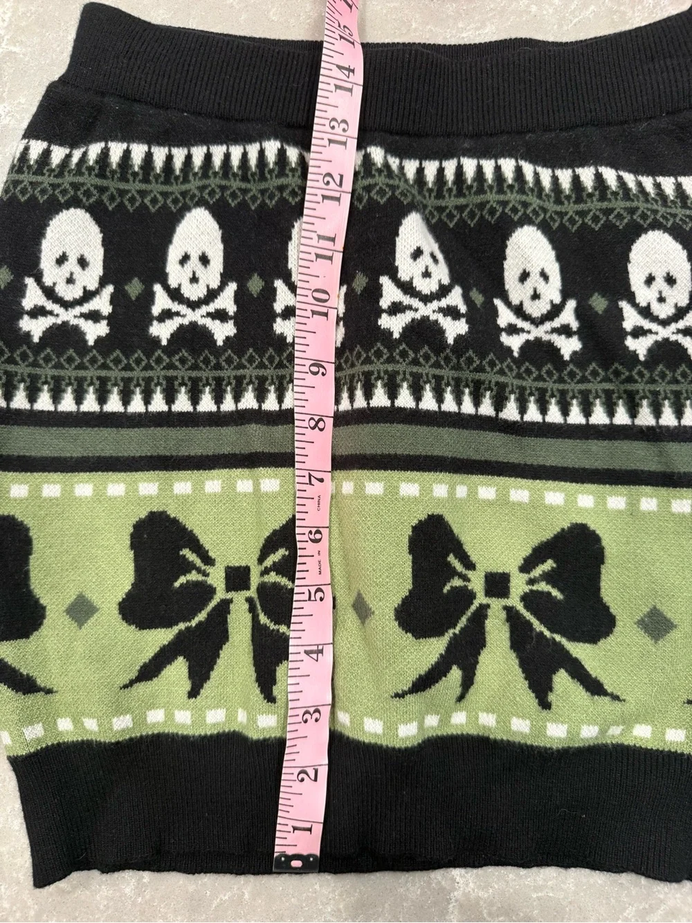 Romwe Skull Bow Knit Cardigan & Mini Skirt Set Goth Fairy Grunge Size Small - Picture 6 of 9